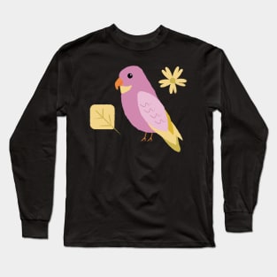 Adorable pink Parrot bird Long Sleeve T-Shirt